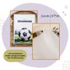 Certificate Folder for A4 Documents, 20 Clear Sleeves, Replaceable Cover Sheet, Soccer Design view 3