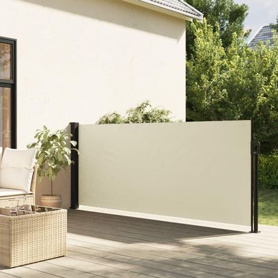 IKAYAA Retractable Side Awning 120 x 500 cm, Cream