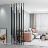 Whnoorher Freestanding Privacy Screen Room Divider, 150–270 cm, No-Drill, Black Iron Columns (D, 7-Piece, 290 cm) view 1