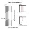 Whnoorher Freestanding Privacy Screen Room Divider, 150–270 cm, No-Drill, Black Iron Columns (D, 7-Piece, 290 cm) view 2