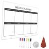 STOBOK 3-Piece Magnetic Refrigerator Planner Set, Reusable Dry-Erase Whiteboards view 2