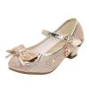 Girls' Glitter Princess Heeled Shoes, Sequin Mary Jane Pumps view 1