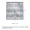 304 Stainless Steel Folding Sliding Security Gate, 85 x 130 cm view 2