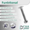 DSM M6 x 35 mm Carriage Bolts, DIN 603, 50-Piece Set, Stainless Steel A2 view 3