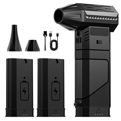 Electric Air Duster with 2 Modular Rechargeable Batteries, 220g+/223 MPH Airflow, 2 Magnetic Nozzles, 8,000 mAh, 3 Speeds, LED
