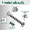 DSM Carriage Bolts M5 x 60 mm, DIN 603, 100-Piece Set, A2 Stainless Steel view 2