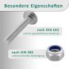DSM Carriage Bolts M5 x 60 mm, DIN 603, 100-Piece Set, A2 Stainless Steel view 4