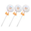 Fluffy Duck-Shaped Ballpoint Pens, 3-Pack, Plush and Plastic view 1