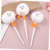 Fluffy Duck-Shaped Ballpoint Pens, 3-Pack, Plush and Plastic view 4