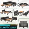 Melko Garden Furniture Set Corner Lounge Aluminum Dining Set 283 x 210 x 71 cm, Anthracite view 4