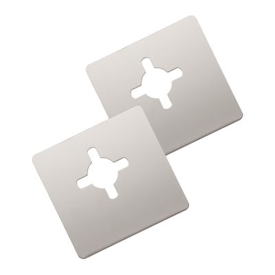 STOBOK 2-Pack Stainless Steel Door Knob Reinforcement Plates, Silver