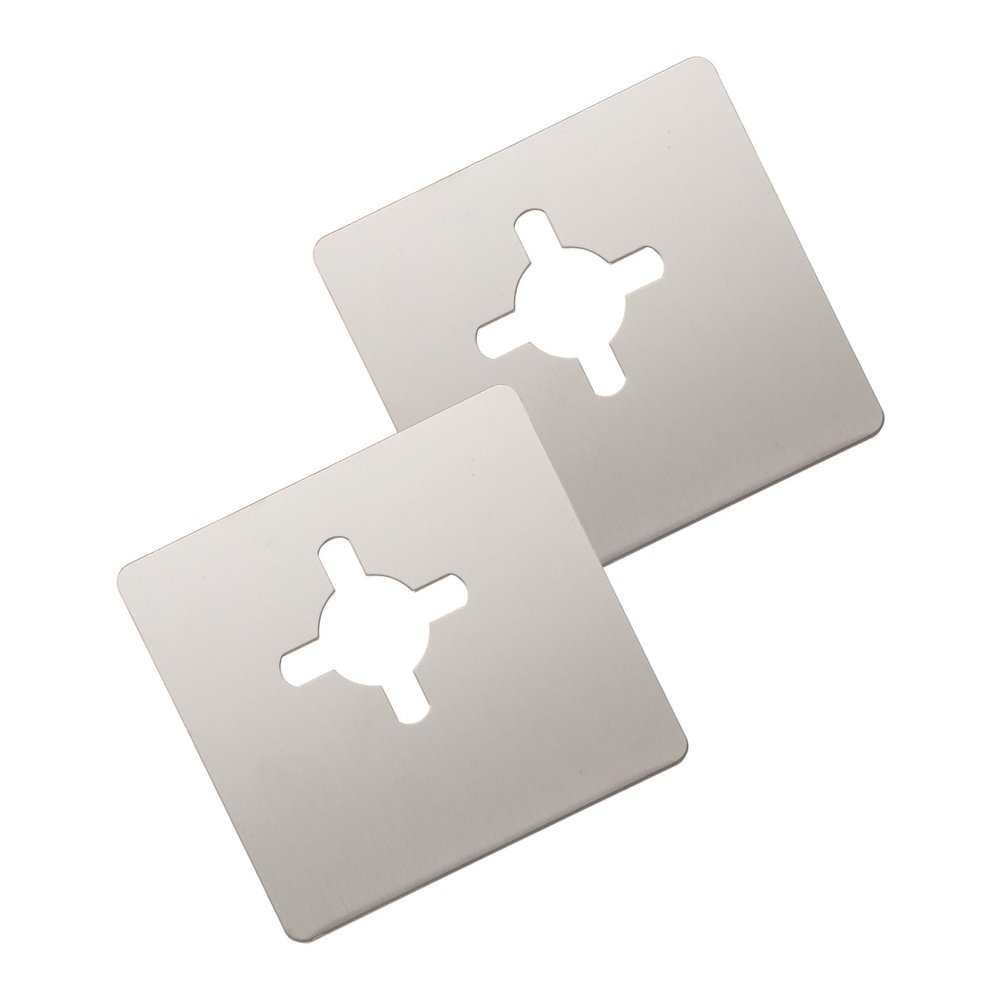 STOBOK 2-Pack Stainless Steel Door Knob Reinforcement Plates, Silver