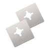 STOBOK 2-Pack Stainless Steel Door Knob Reinforcement Plates, Silver view 1