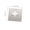 STOBOK 2-Pack Stainless Steel Door Knob Reinforcement Plates, Silver view 2