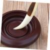Red Round Traditional Natural Stone Inkstone with Lid view 3