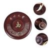Red Round Traditional Natural Stone Inkstone with Lid view 4