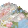 Waterproof Shower Curtain with Hooks, 183.9 x 183.9 cm, Pink Floral White Summer, Polyester, Washable, Standard Size view 3