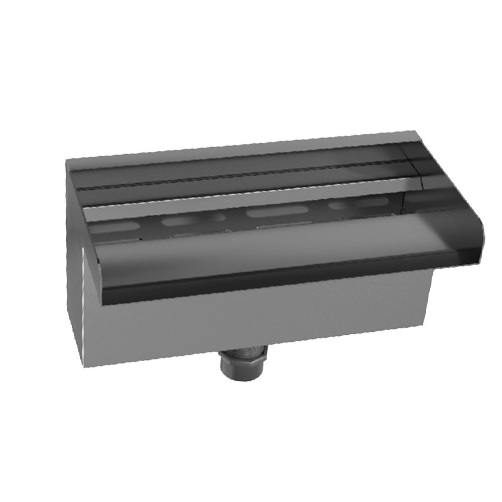 Baxnore Pond Waterfall Spillway, 304 Stainless Steel with Connector, Wear-Resistant Fountain Water Feature Outlet for Outdoor Pools (300 mm)