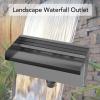 Baxnore Pond Waterfall Spillway, 304 Stainless Steel with Connector, Wear-Resistant Fountain Water Feature Outlet for Outdoor Pools (300 mm) view 3