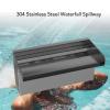 Baxnore Pond Waterfall Spillway, 304 Stainless Steel with Connector, Wear-Resistant Fountain Water Feature Outlet for Outdoor Pools (300 mm) view 4