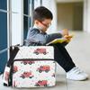 Document Folder with Cute Car Cartoon Design, Shoulder Strap, 3.8 cm Capacity, 3-Ring Binder, Pencil Case, White view 2