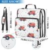 Document Folder with Cute Car Cartoon Design, Shoulder Strap, 3.8 cm Capacity, 3-Ring Binder, Pencil Case, White view 4