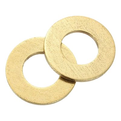 QUARKZMAN 8-Piece M10 Brass Flat Washer Set, 10 x 20 x 1.5 mm