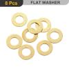 QUARKZMAN 8-Piece M10 Brass Flat Washer Set, 10 x 20 x 1.5 mm view 3