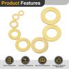 QUARKZMAN 8-Piece M10 Brass Flat Washer Set, 10 x 20 x 1.5 mm view 4