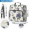 Blueberry Fruit Pattern Zipper Binder Organizer with Shoulder Strap and Handle, Large Capacity, 1.5-Inch 3-Ring Binder view 4