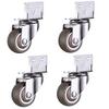 Swivel Casters, 4-Pack, Soft Rubber Furniture Wheels view 1