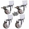 Swivel Casters, 4-Pack, Soft Rubber Furniture Wheels view 2
