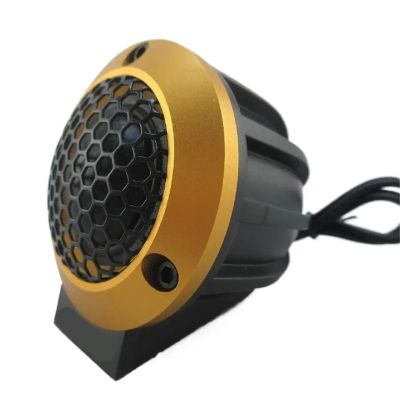 LCQSYE 2.5-Inch Car Audio Tweeter Dashboard Speaker, Gold