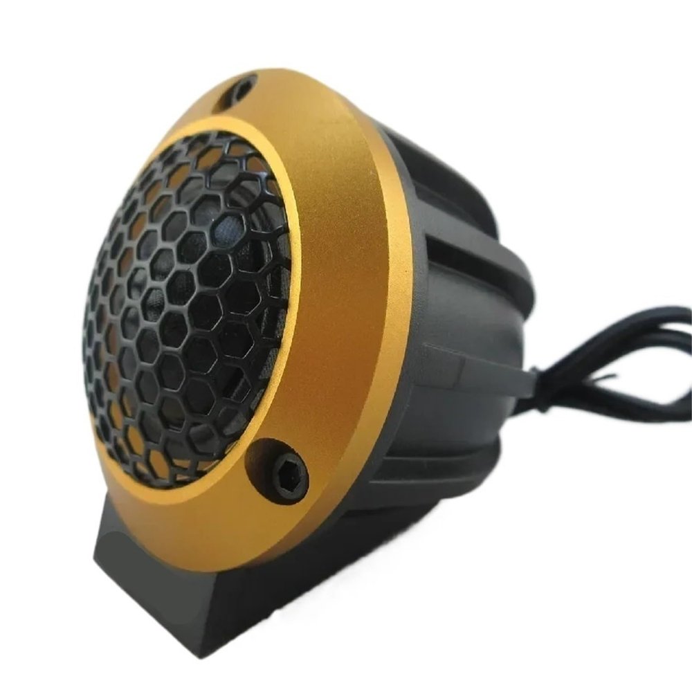 LCQSYE 2.5-Inch Car Audio Tweeter Dashboard Speaker, Gold