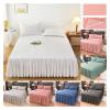 HWJFDC Ruffled Solid-Color Bed Skirt, Gray, 1 Piece, 120 x 200 cm + 45 cm Drop, No Pillowcase view 4