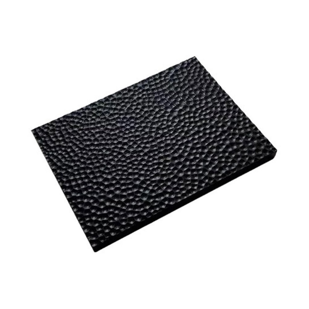 LUZZILE Square Solid Wood Tea Serving Tray, Japanese Style, with Black Pot Holder (B)