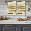 Retro Yellow Ripple Kitchen Towel, 40 x 60 cm view 1