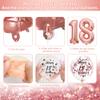 18th Birthday Decorations, Retro Pink and Rose Gold Party Set view 3