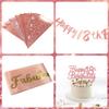 18th Birthday Decorations, Retro Pink and Rose Gold Party Set view 4
