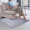 L-Shaped Bath Mat for Corner Showers, Soft Coral Fleece, Non-Slip, Absorbent, Washable, Gray view 4
