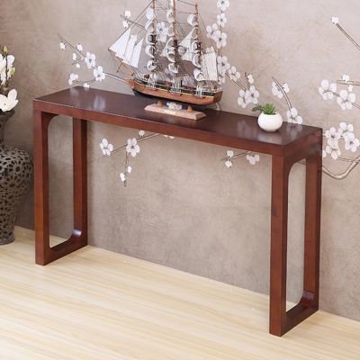 SHENJIA Modern Mid-Century Console Table, Rectangular Wooden Entryway Table, Easy Assembly