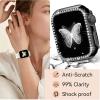 Watch Case Compatible with Apple Watch Series 10 42/26 mm, Series 9/8/7, Rhinestone PC Protective Cover view 3