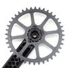 IBOWZ Bicycle Crankset, Road Bike Crankset, 40/42/44/46/48T GXP Single Chainring, 165 mm Hollow Integrated Crank Arm with Bottom Bracket view 2