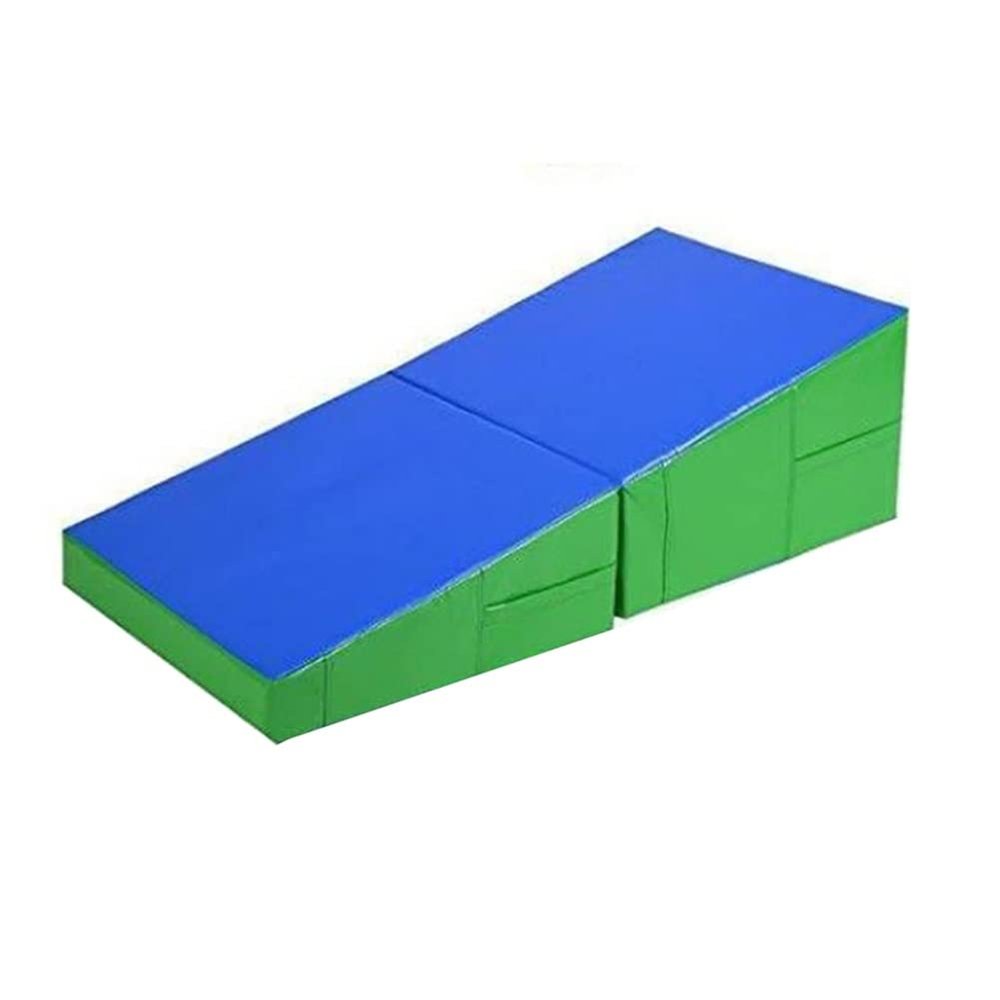 Foldable Tumbling Mat and Cheese Wedge Ramp for Kids