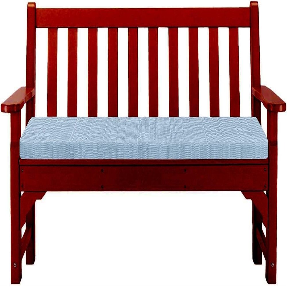 Yekuhe Outdoor/Indoor Bench Cushion, Light Blue, 105 x 40 cm, 5 cm Thick