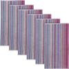 REDBEST 6-Pack Hand Towels, Multicolor Stripes, 50 x 100 cm view 1