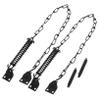 2-Pack Black Metal Door Chains, Adjustable, Wind-Resistant view 1