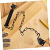 2-Pack Black Metal Door Chains, Adjustable, Wind-Resistant view 4