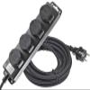 ChiliTec 4-Outlet Outdoor Power Strip, 10 m Cable, Black view 1