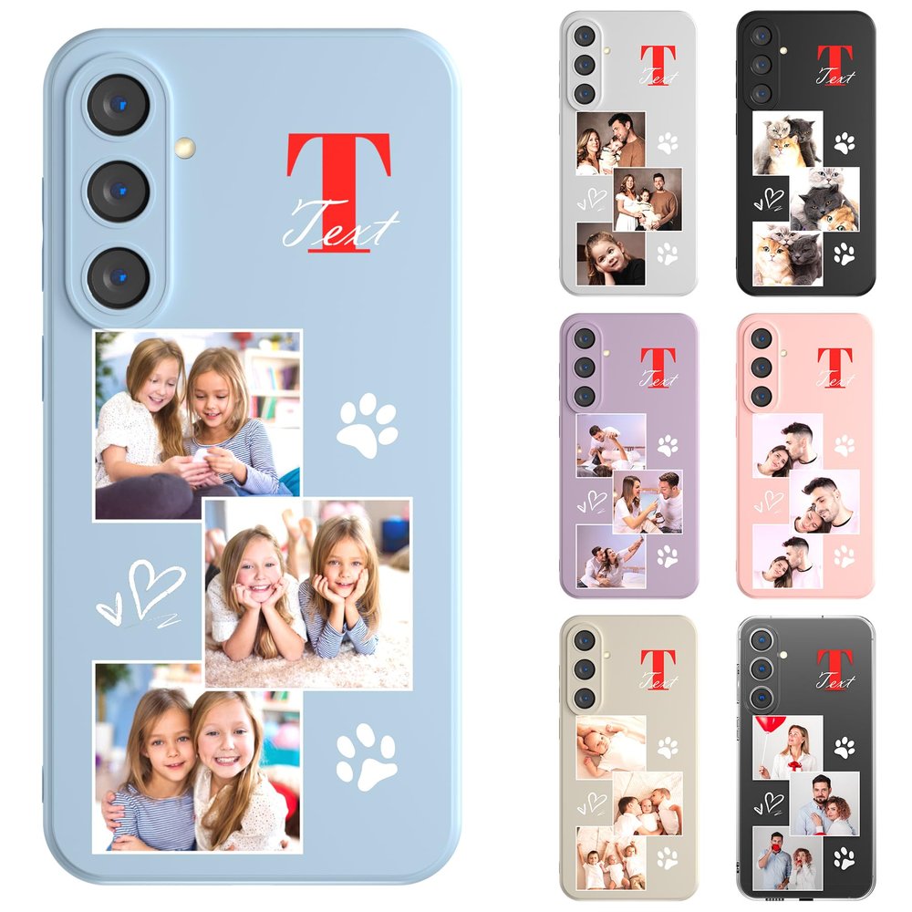 LSXYHQLD Personalized TPU Phone Case with Photo and Text for Samsung Galaxy S24 Ultra 5G